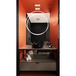 Elita Lorca umywalka 41,5x41,5 cm okrągła nablatowa black matt RE040420047160