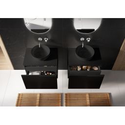 Elita Lorca umywalka 41,5x41,5 cm okrągła nablatowa black matt RE040420047160