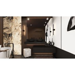 Elita Lorca umywalka 41,5x41,5 cm okrągła nablatowa black matt RE040420047160