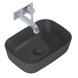 Elita Reni umywalka 45,5x32,5 cm prostokątna nablatowa anthracite matt RE040460036010