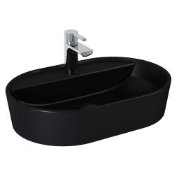 Elita Babette umywalka 62x41,2 cm owalna nablatowa black matt RE040620017160