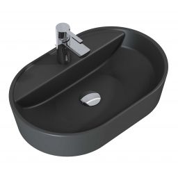 Elita Babette umywalka 62x41,2 cm owalna nablatowa anthracite matt RE040620016010