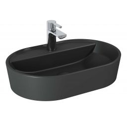 Elita Babette umywalka 62x41,2 cm owalna nablatowa anthracite matt RE040620016010