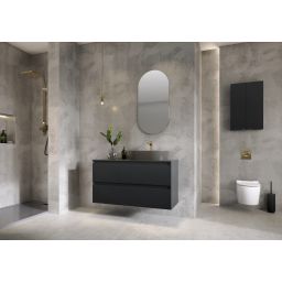 Elita Babette umywalka 62x41,2 cm owalna nablatowa anthracite matt RE040620016010