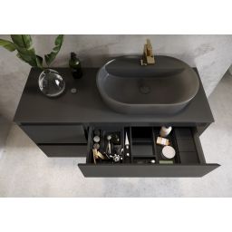 Elita Babette umywalka 62x41,2 cm owalna nablatowa anthracite matt RE040620016010