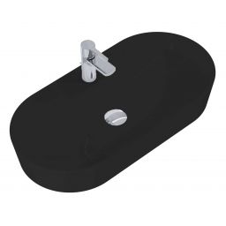 Elita Babette umywalka 81,5x41,5 cm owalna nablatowa black matt RE040820017160