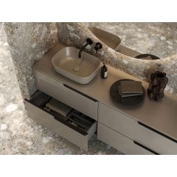 Elita Reni umywalka 45x32,5 cm prostokątna nablatowa fume matt RE040460037020