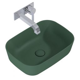 Elita Reni umywalka 45,5x32,5 cm prostokątna nablatowa forest green matt RE040460037010