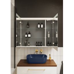 Elita Reni umywalka 45,5x32,5 cm prostokątna nablatowa navy blue matt RE040460037030