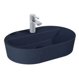 Elita Babette umywalka 62x41,2 cm owalna nablatowa navy blue matt RE040620017030
