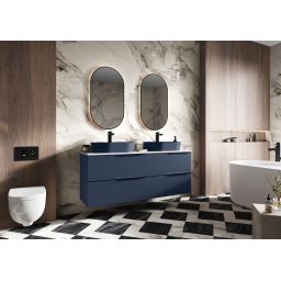 Elita Babette umywalka 62x41,2 cm owalna nablatowa navy blue matt RE040620017030