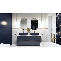 Elita Babette umywalka 62x41,2 cm owalna nablatowa navy blue matt RE040620017030