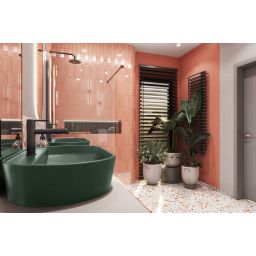 Elita Babette umywalka 62x41,2 cm owalna nablatowa zielona 146043