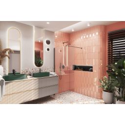 Elita Babette umywalka 62x41,2 cm owalna nablatowa zielona 146043