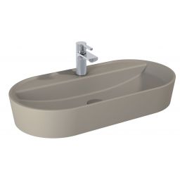 Elita Babette umywalka 81,5x41,5 cm owalna nablatowa fume matt RE040820017020