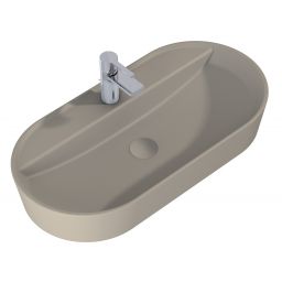 Elita Babette umywalka 81,5x41,5 cm owalna nablatowa fume matt RE040820017020