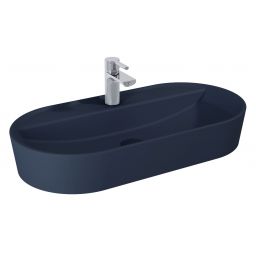 Elita Babette umywalka 81,5x41,5 cm owalna nablatowa navy blue matt RE040820017030