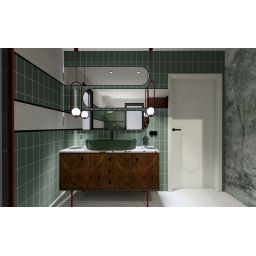 Elita Babette umywalka 81,5x41,5 cm owalna nablatowa forest green matt RE040820017010