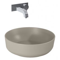 Elita Lorca umywalka 41,5x41,5 cm okrągła nablatowa fume matt RE040420047020