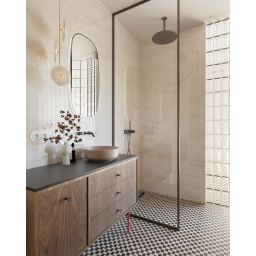 Elita Lorca umywalka 41,5x41,5 cm okrągła nablatowa fume matt RE040420047020