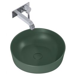 Elita Lorca umywalka 41,5x41,5 cm okrągła nablatowa forest green matt RE040420047010