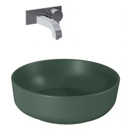 Elita Lorca umywalka 41,5x41,5 cm okrągła nablatowa forest green matt RE040420047010