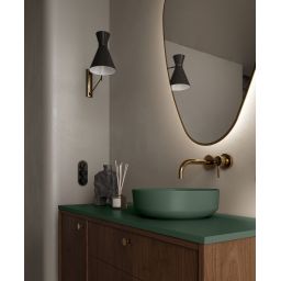 Elita Lorca umywalka 41,5x41,5 cm okrągła nablatowa forest green matt RE040420047010