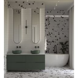 Elita Lorca umywalka 41,5x41,5 cm okrągła nablatowa forest green matt RE040420047010