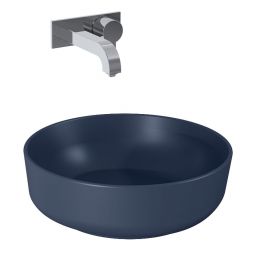 Elita Lorca umywalka 41,5x41,5 cm okrągła nablatowa navy blue matt RE040420047030