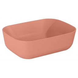 Elita Reni umywalka 45,5x32,5 cm prostokątna nablatowa terra pink matt RE040460036600