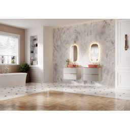 Elita Reni umywalka 45,5x32,5 cm prostokątna nablatowa terra pink matt RE040460036600