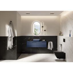 Elita Reni umywalka 45,5x32,5 cm prostokątna nablatowa navy blue mat RE040460896170