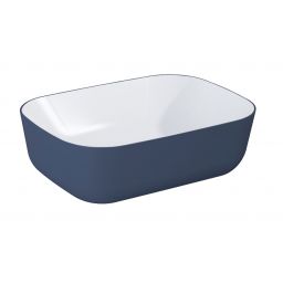 Elita Reni umywalka 45,5x32,5 cm prostokątna nablatowa navy blue mat RE040460896170