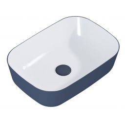 Elita Reni umywalka 45,5x32,5 cm prostokątna nablatowa navy blue mat RE040460896170