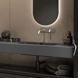 Elita Dimple umywalka 100,8x46 cm prostokątna ścienna anthracite matt RE041000026010