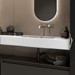 Elita Dimple umywalka 100,8x46 cm prostokątna ścienna white matt RE041000025290