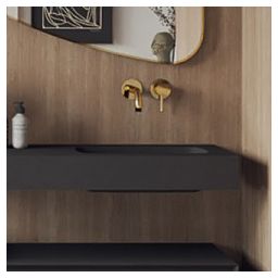 Elita Dimple umywalka 121x46 cm prostokątna ścienna anthracite matt RE041202026010