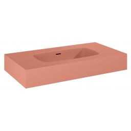 Elita Dimple umywalka 80,6x46 cm prostokątna ścienna terra pink matt RE040800026600
