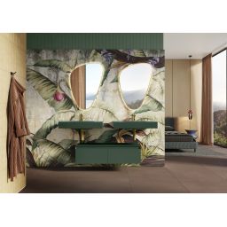 Elita Dimple umywalka 80,6x46 cm prostokątna ścienna forest green matt RE040800027010