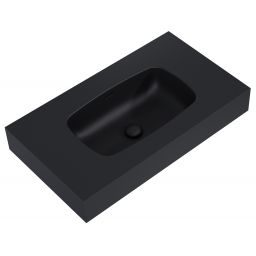 Elita Dimple umywalka 80,6x46 cm prostokątna ścienna black matt RE040800027160