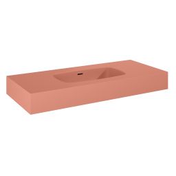 Elita Dimple umywalka 100,8x46 cm prostokątna ścienna terra pink matt RE041000026600
