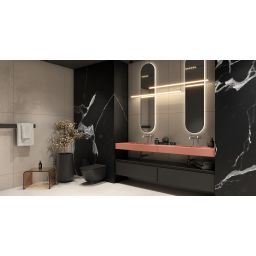 Elita Dimple umywalka 100,8x46 cm prostokątna ścienna terra pink matt RE041000026600