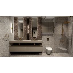 Elita Dimple umywalka 100,8x46 cm prostokątna ścienna fume matt RE041000027020