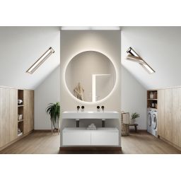 Elita Dimple umywalka 121x46 cm prostokątna ścienna-podwójna white matt RE041200025290