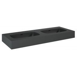 Elita Dimple umywalka 121x46 cm prostokątna ścienna-podwójna anthracite matt RE041200026010