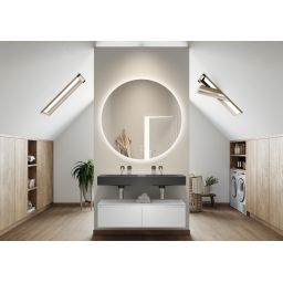 Elita Dimple umywalka 121x46 cm prostokątna ścienna-podwójna anthracite matt RE041200026010