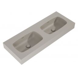 Elita Dimple umywalka 121x46 cm prostokątna ścienna-podwójna fume matt RE041200027020