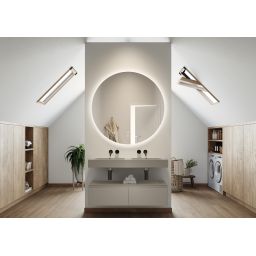 Elita Dimple umywalka 121x46 cm prostokątna ścienna-podwójna fume matt RE041200027020