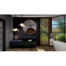 Elita Dimple umywalka 121x46 cm prostokątna ścienna-podwójna navy blue matt RE041200027030