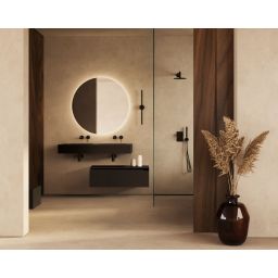 Elita Dimple umywalka 121x46 cm prostokątna ścienna-podwójna black matt RE041200027160